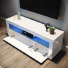 Modern TV Unit Cabinet White Stand High Gloss Sideboard 120cm with LED RGB Light