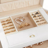 Mondeer 4 Tier Jewellery Box with Lock Mirror & 3 Drawers for Earring Necklace