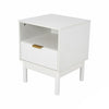 1 Drawer Wooden Bedroom Bedside Cabinet Open Storage Shelf Nightstand Side Table