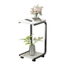 Movable Plant Display Stand Flower Rack Storage Shelf 2 Tier Shelves Side Table