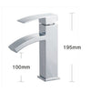Basin Sink Mixer Chrome Tap BathroomSink Counter Waterfall Mono Faucet Silver UK