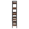 5 Tier Bookcase Shelves Wood & Metal Industrial Bookshelf Unit Living Room
