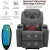 Electric 8 Point Massage Fabric Riser & Recliner Chair Heated Sofa Armchair Grey