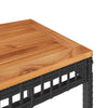 Garden Table - Dining Table - Poly Rattan Acacia Wood - Patio Backyard W6L3