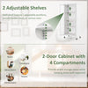 Wooden Storage Cabinet Mobile Food Pantry Cupboard Modern Kitchen Sideboard