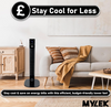 MYLEK Tower Fan 36 Inch Oscillating Slim Floor Standing Cool Air 47-3-582