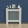 92cm Tall Radiator Cover White Grey Traditional MDF Wood Cabinet Grill Cover