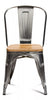Style Industrial Metal Dining Chairs Vintage Retro Kitchen Cafe Stacking