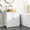 Under Sink Cabinet Freestanding Bathroom Vanity Cabinet w/ 2 Shutter Doors