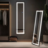 Full Length Mirrors With Lights LED Free Standing Floor Mirror With Dimming