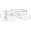 Gecheer TV Cabinet 100x33x46 Solid Wood Acacia M4P1