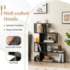 Costway 5-Tier S-Shaped Bookshelf Z-Shelf Bookcase Home Modern Display Shelf