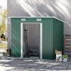 7 x 4ft Outdoor Garden Storage Shed for Backyard Patio Green