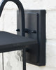 Black Contemporary Outdoor Rectangular Top Fix Searchlight Wall Lantern