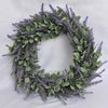Artificial Lavender Wreath Spring Flower Wreath for Front Door Garden Wall