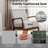 Modern Rocking Chair Upholstered Fabric Rocker Glider Chair with Ottoman