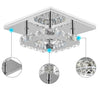 Crystal Chandelier Square Ceiling Light LED Lamp Pendant Light Living Room