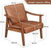 Yaheetech Armchair Sofa Accent PU Leather Chair Retro Lounge Chair