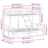 Bunk Bed 90x200/120x200 Wax Brown Solid Wood Pine S6P9