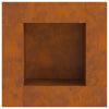 Fire Pit Square 80x80x40 cm Weathering Steel