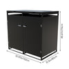 Double Wheelie Garbage Storage Bin Shed Bin Storage Shed Lockable Bin Hideaway
