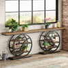 Tribesigns 47"Industrial Console Table, 6-Tier Entryway Table with Storage Shelf
