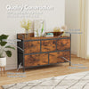 Smilesun 5 Drawers Chest of Drawers Fabric Wood Metal Storage Organiser Bedroom