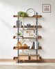 Rustic Wood Bookcase Bookshelf 5 Tier Industrial Storage Display Shelving Unit