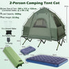 Costway 2-Person Camping Tent Cot 5-in-1 Folding Camping Bed Tent Sleeping Bags