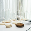 20pcs Glass Dome Display Bell Jar Cloche Wood Base Figure Action Storage Display