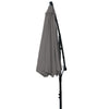 3M Banana Parasol Sun Shade Patio Hanging Umbrella Cantilever Garden Grey
