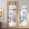 Full Length Over the Door Mirror Wall Hanging Mirror Full body w/ Hanging Hooks