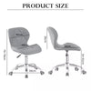 Adjustable Cushioned Computer Desk Office Chair Chrome Legs Lift Swivel Chairs