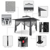 12FT Pop Up Garden Gazebo 3.65x3.65m Heavy Duty Backyard 2-Tier Party Tent