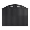4ft x 8ft Anthracite Metal Garden Shed Free Foundation Base Storage Tool House