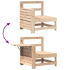Gecheer Garden Armrest Sofa with Side Table Solid Wood Pine Pallet U2R3