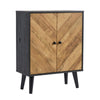 Sideboard 2 Doors Black Frame Storage Cupboard Cabinet Living Room Furniture