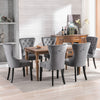 Dining Chairs Set of 6 Padded Kitchen Chair w/ Wooden Legs Dining Room Furniture