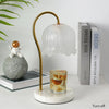 White Elegant Table Lamp Frosted Glass Lampshade Bedside Desk Fairy Night Light