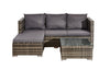 Patio Sofa Set Corner Rattan Garden Furniture Outdoor L-Shaped Mix Grey 4-Seater