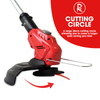 Cordless Strimmer Grass Trimmer Electric 20V RocwooD Garden Battery And Charger