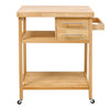 Movable Kitchen Island Cart with Drawers Rolling Storage Shelving Shelf Trolley