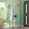 Coat Rack Free Standing Coat Rack Entryway Wooden Coat Tree Stand w/ 12 Hooks