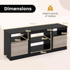 TV Stand Cabinet 147cm LED RGB Storage Unit for 65 Inch Fireplace Optional Wood