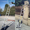 16.4FT 5M Telescoping Ladder Portable Compact Ladder with Hooks Multi Purpose uk