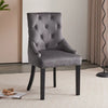 1/2/4/6 Dining Chairs Armchair High Back Linen/Velvet Upholstered Wood Legs Home