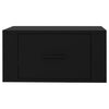 Wall-mounted Bedside Cabinet Black 50x36x25 cm