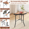 Portable Dining Table Semi Circle Catering Table-Brown