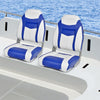 High Back Boat Seat Folding Fishing Captain Boat Seat w/ Sponge Cushion
