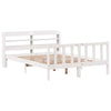 Bed Frame with Headboard White 160x200 Solid Wood Pine V5G8